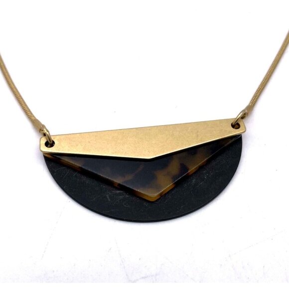 Madewell Spring Chain Pendant Necklace Gold Tone Spring Ring Closure 36" - Picture 2 of 3